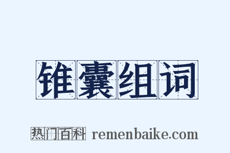 锥囊组词是什么意思的图片